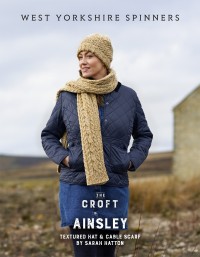 West Yorkshire Spinners - Ainsley - Hat and Scarf by Sarah Hatton in The Croft Shetland Aran (downloadable PDF)