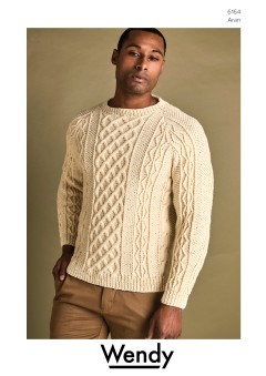 Wendy 6164 Sweater in Pure Wool Aran (downloadable PDF)