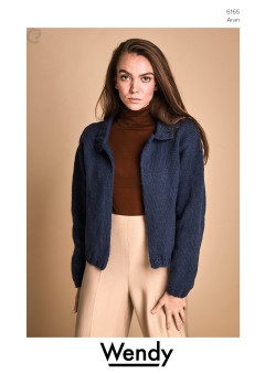 Wendy 6165 Jacket in Pure Wool Aran (downloadable PDF)