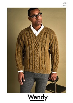 Wendy 6167 Cable Sweater in Pure Wool Aran (downloadable PDF)