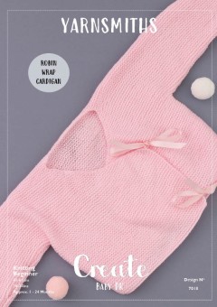 Yarnsmiths - 7018 - Robin Wrap Cardigan in Create Baby DK (downloadable PDF)