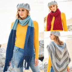 Stylecraft 9588 Scarf and Shawls in Bellissima DK (downloadable PDF)