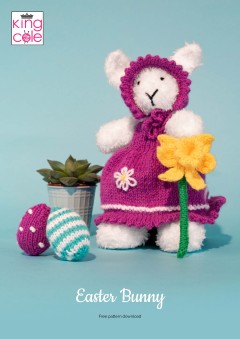 King Cole - Easter Bunny in Truffle and Big Value DK 50g (downloadable PDF)