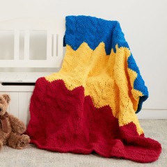 Bernat - 1-2-3 Crochet Blanket in Blanket Brights (downloadable PDF)