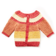 Bernat - Baby Stripes Sweater in Softee Baby Stripes (downloadable PDF)