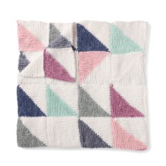 Bernat - Knit Patchwork Baby Quilt in Baby Velvet (downloadable PDF)