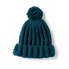 Bernat - Basic Knit Ribbed Family Hat in Softee Chunky (downloadable PDF)
