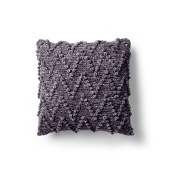 Bernat - Chevron Bobble Velvet Knit Pillow in Velvet (downloadable PDF)