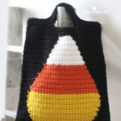 Bernat - Crochet Candy Corn Trick or Treat Bag in Softee Chunky (downloadable PDF)