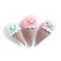 Bernat - Crochet Ice Cream Cone Rattle in Softee Baby (downloadable PDF)