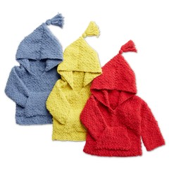 Bernat - Crochet Kangaroo Hoodie in Baby Blanket Tiny (downloadable PDF)