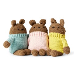 Bernat - Crochet Square Bear in Baby Blanket Tiny (downloadable PDF)
