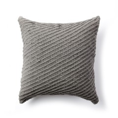 Bernat - Diagonal Texture Knit Pillow in Maker Outdoor (downloadable PDF)