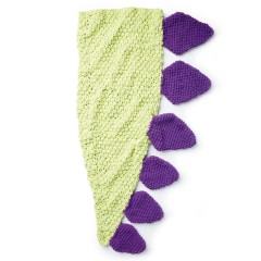 Bernat - Dino Tail Crochet Snuggle Sack in Baby Blanket, and Blanket Brights (downloadable PDF)