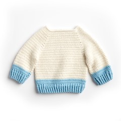 Bernat - Dip Down Crochet Pullover in Softee Baby Cotton (downloadable PDF)