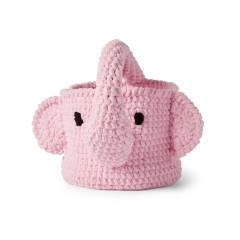 Bernat - Crochet Elephant Basket in Baby Blanket (downloadable PDF)