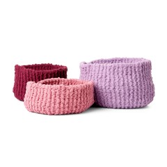 Bernat - Garter Stitch Knit Baskets in Blanket Extra (downloadable PDF)