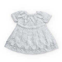 Bernat - Fairy Leaves Knit Dress in Softee Baby (downloadable PDF)
