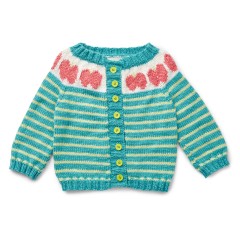 Bernat - Five a Day Cardigan in Softee Baby (downloadable PDF)