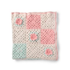 Bernat - Crochet Flower Patch Blanket in Baby Velvet (downloadable PDF)
