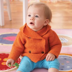 Bernat - Garter Stitch Hooded Jacket in Softee Baby (downloadable PDF)