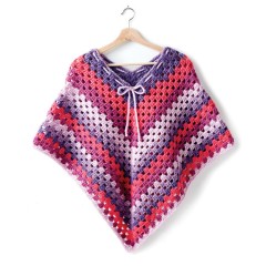 Bernat - Girls Crochet Poncho in Pop! (downloadable PDF)