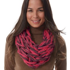 Bernat - I-Cord Arm Knit Cowl in Softee Chunky  (downloadable PDF)