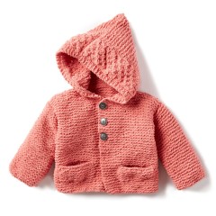Bernat - In the Details Knit Hoodie in Baby Blanket Tiny (downloadable PDF)