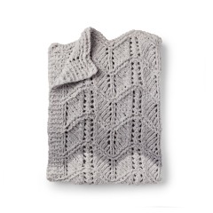 Bernat - Lacy Chevrons Knit Baby Blanket in Blanket Dappled (downloadable PDF)