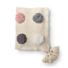 Bernat - Loopy Dots Crochet Blanket in Blanket and Velvet (downloadable PDF)