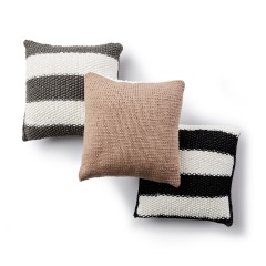 Bernat - Knit Striped Pillow in Maker Outdoor Stripes (downloadable PDF)