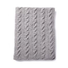 Bernat - Cozy Cables Knit Blanket in Blanket Pet (downloadable PDF)