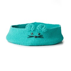 Bernat - Kitten Ears Crochet Pet Bed in Blanket Pet (downloadable PDF)
