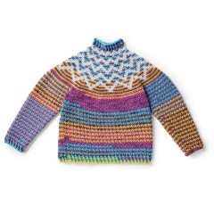 Bernat - Crochet Zig Zag Sweater in Pop! (downloadable PDF)