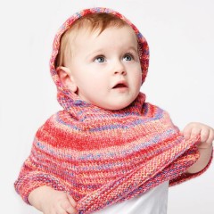 Bernat - Reach for the Rainbow Knit Poncho in Softee Baby (downloadable PDF)