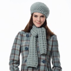 Bernat - Scarf and Hat in Roving (downloadable PDF)