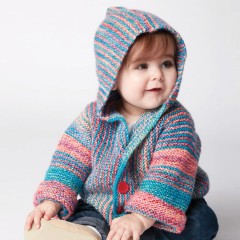 Bernat - Show Your Stripes Knit Jacket in Softee Baby (downloadable PDF)