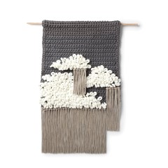 Bernat - Cloudy Sky Crochet Wall Hanging in Maker Big and Alize Blanket-EZ (downloadable PDF)