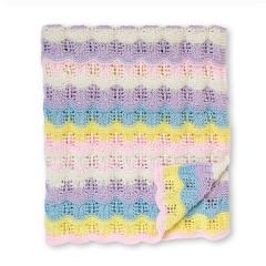 Bernat - Baby Ripples Knit Blanket in Softee Baby Stripes (downloadable PDF)