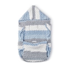Bernat - Crochet Stroller Blanket in Baby Blanket Stripes (downloadable PDF)