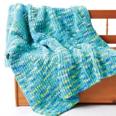 Bernat - Super Squish Knit Blanket in Blanket Brights  (downloadable PDF)