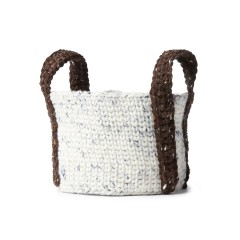Bernat - Crochet Round Basket in Softee Chunky Tweeds (downloadable PDF)