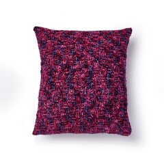Bernat - Basketweave Crochet Pillow in Velvet (downloadable PDF)