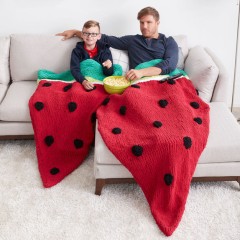 Bernat - Watermelon Wedge Knit Snuggle Sack in Blanket Brights (downloadable PDF)