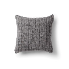 Bernat - Woven Stitch Knit Pillow in Softee Chunky Tweeds (downloadable PDF)