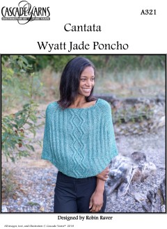 Cascade A321 - Wyatt Jade Poncho in Cantata (downloadable PDF)