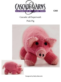 Cascade C202 - Pink Pig in 128 Superwash (downloadable PDF)