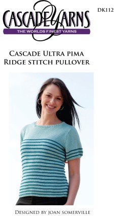 Cascade DK112 - Ridge Stitch Pullover in Ultra Pima (downloadable PDF)