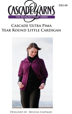 Cascade DK140 - Year Round Little Cardigan in Ultra Pima (downloadable PDF)