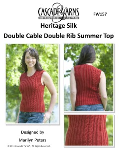 Cascade FW157 - Double Cable Double Rib Summer Top in Heritage Silk (downloadable PDF)